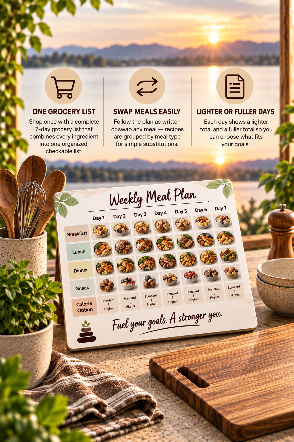7 Day Meal Plan Companion - For 50 Simple Bulking Recipes