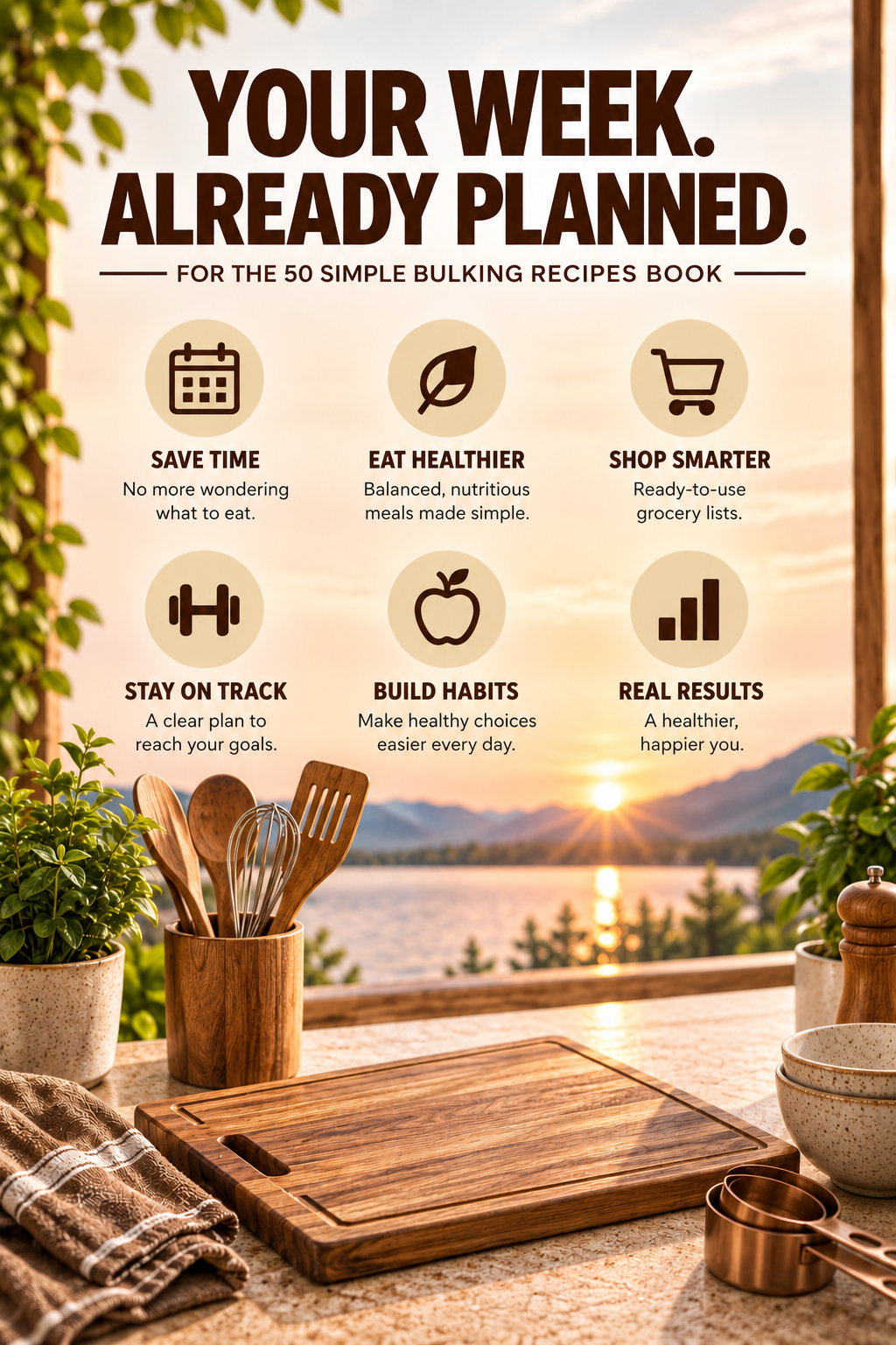 7 Day Meal Plan Companion - For 50 Simple Bulking Recipes